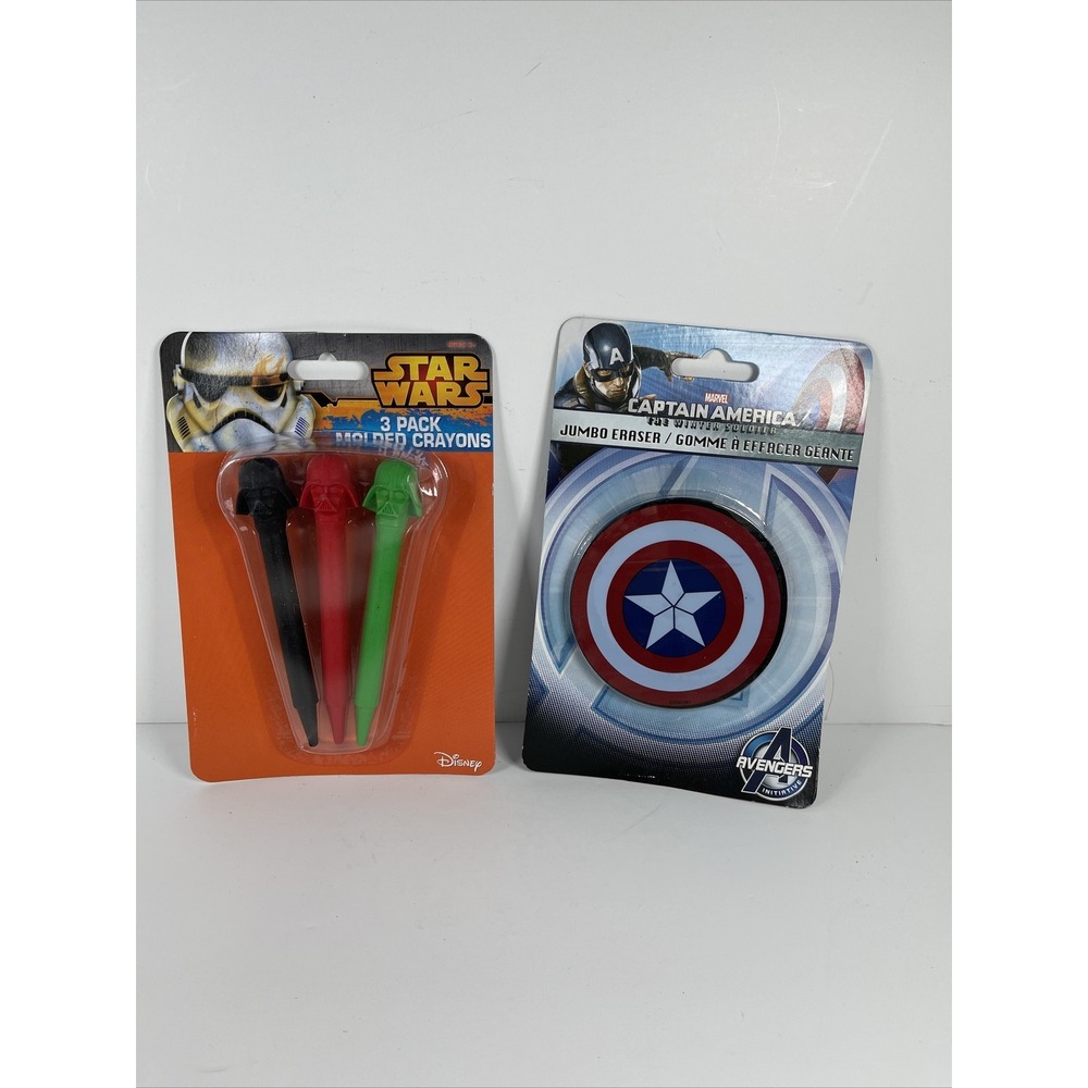 Super Hero Movie School Supply‎ Lot Captain American Star Wars Avengers Eraser